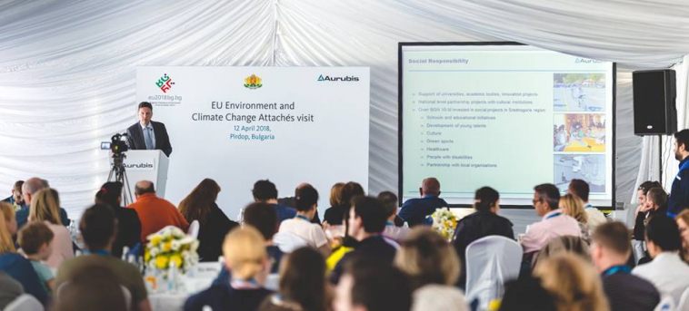 Permanent Representatives for Environment and Climate of the EU Member States visited the copper plant of Aurubis in Bulgaria Permanent Representatives for Environment and Climate of the EU Member States visited the copper plant of Aurubis in Bulgaria